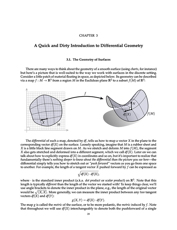 Preview of the first page of the reading, showing a planar region mapped into a surface in three-dimensional space.